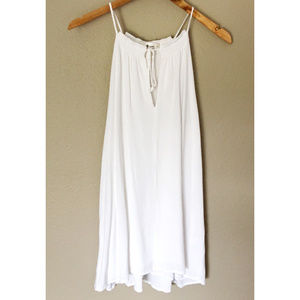 Mahina Key Hole Mini Dress White